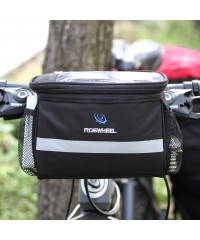 Сумка на руль велосипедная с прозрачным окном для телефона или карты ROSWHEEL байкпакинг