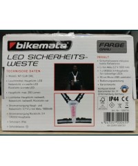Светоотражающий LED жилет немецкий Bikemate USB зарядка Li-ion